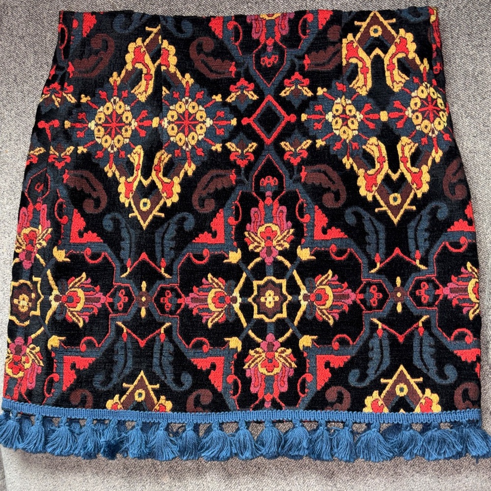 Zara Woman - Tapestry Skirt with Tassels (Size Medium)